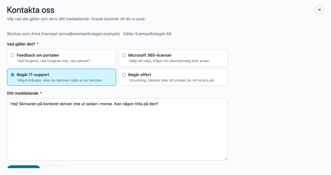 Kontakta oss